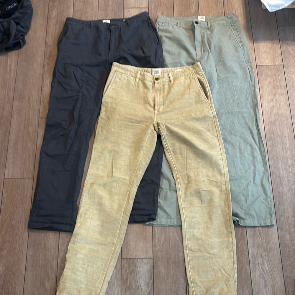 Men's Chinos in Black, Olive, and Tan